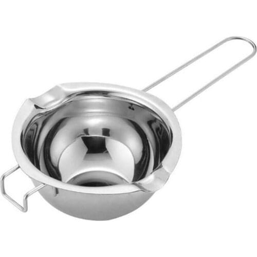 Stainless Steel Chocolate Butter Melt Ting Bowl Long Grip Handle Heating Pot DIY Kitchen Pastry Cooking Dessert Baking Tools