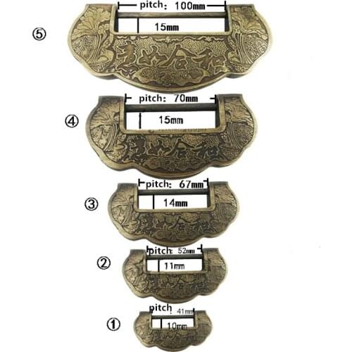 Vintage Chinese Brass Jewelry Chest Box Suitcase Case Buckles Toggle Hasp Latch Catch Clasp Furniture,Marrigage Lock