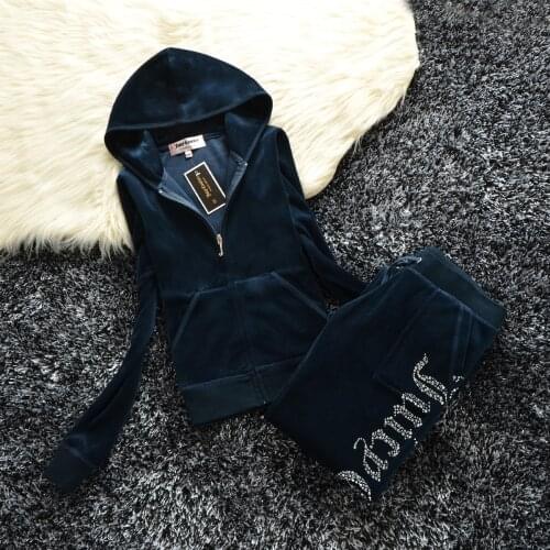 Juicy Tracksuit Velvet Tracksuit Women Two Piece Pants Set Sportswear 2021 Fall Winter Coutoure Tracksuit Women Chandals Mujer