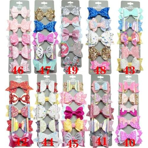 10PCS/2Cards Lovely Diff Style Ties Bows Mermaid Hairpins For Baby Girls Clip Pins Barrette Scrunchy Kids Hair Accessories NEW