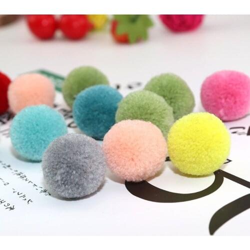 100Pcs/Bag 20MM Cashmere Fur Ball Pompom Suitable DIY Wedding Home Velvet Ball Crafts Clothing Jewelry Scarf Sewing Accessories
