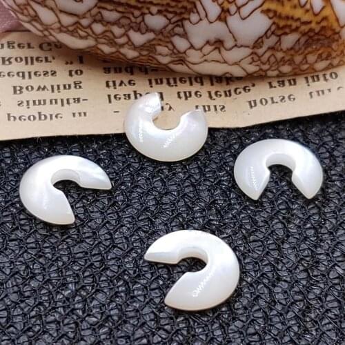 100pcs MOP White Shell Flat Back Stone Crescent Shape Cabochons CABs 10x11mm Women Amulet Necklace Earrings Jewelry Making
