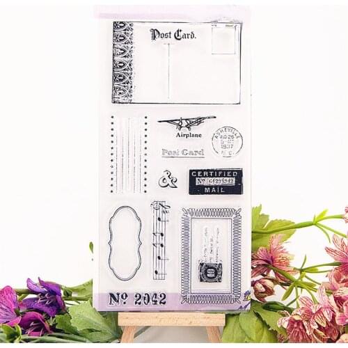 10x20 cm plane CARDS Transparent Clear Stamps Silicone Seals Roller Stamp DIY scrapbooking photo album/Card Making wedding