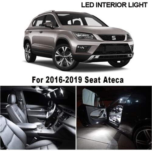 12pcs Canbus Car Interior LED Bulbs For Seat Ateca 2016-2019 Vehicle Door Dome Map Reading Light No Error Auto Lamp Parts