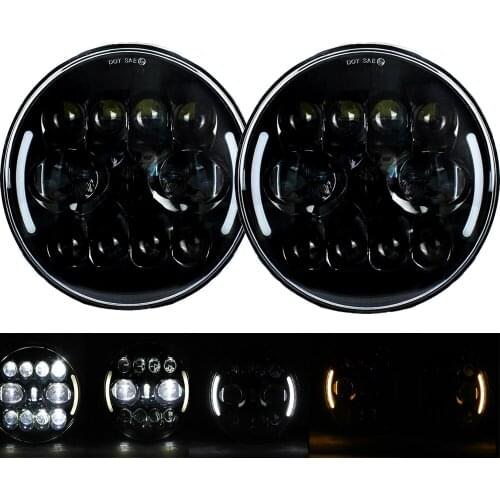 2pcs 7 inch Round LED Headlights Kit Hi/Lo Beam Offroad Truck For Jeep Wrangler Motorcycle Accessories