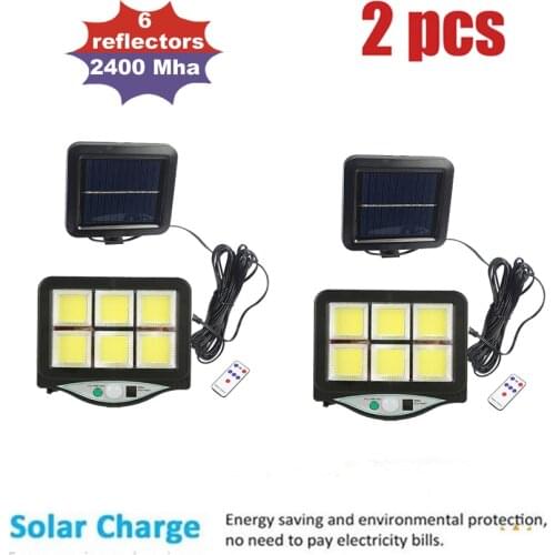 2pcs seperable 120 LED Solar Powered Light 3 Modes PIR Motion Sensor Solar Wall Lamp Outdoor Waterproof Garden Yard Security Lig