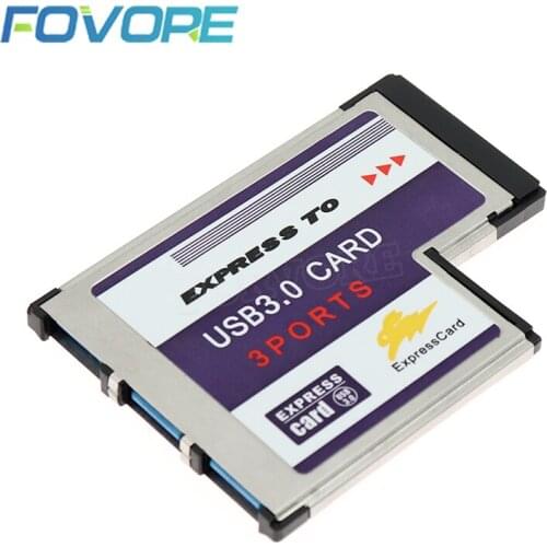 3 Port Hidden Inside USB 3.0 USB3.0 to Expresscard Express Card 54 54mm Adapter Converter FRESCO LOGIC Chipset FL1100