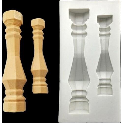 3D Large Roman Column Shapes Fondant Cake Chocolate Candy Jello Silicone Decorating Mould Tools