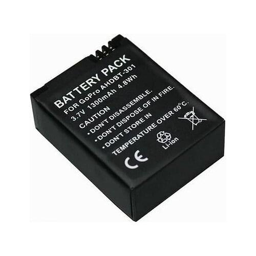 Rechargeable Li-Ion Battery Pack for GoPro Hero3, Hero3+, HERO 3, HERO 3+ Camcorder and Go-Pro AHDBT-201, AHDBT-301, AHDBT-302