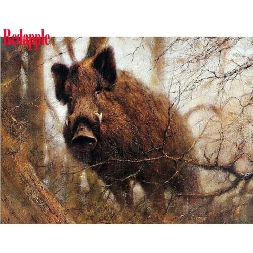 Diamond Embroidery 5D DIY Diamond Painting Cross Stitch Kit Wild Boar 3d Picture Needlework Diamond Mosaic Home Decoration