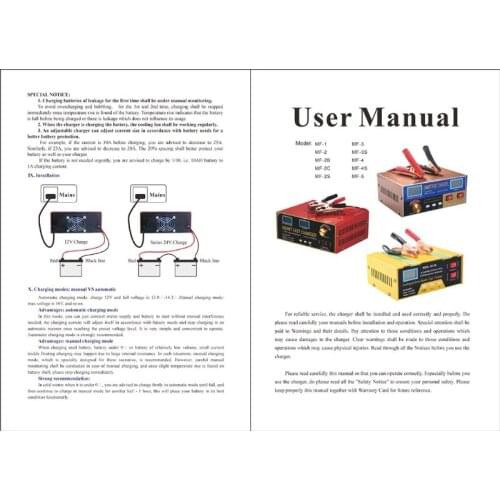Car Battery Charger Fire-proof One-click Switching 12V 24V Automotive Smart Battery Trickle Charger Maintainer Motorbike A5KD