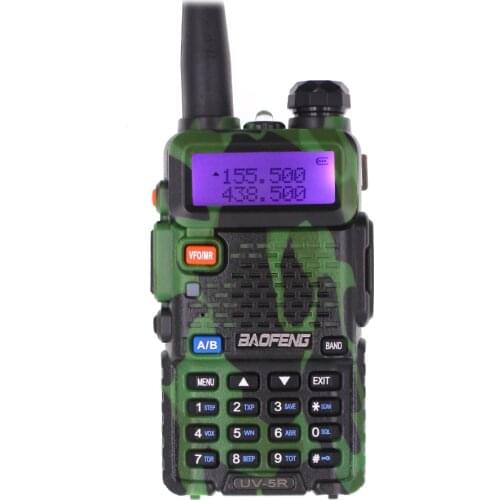 BaoFeng UV-5R walkie talkie Camo Baofeng Ham Radio VHF UHF 136-174Mhz & 400-520Mhz 128CH 1800mAh 5W Radio Communicator