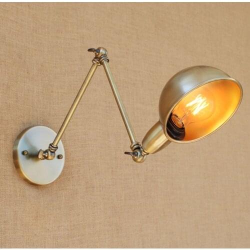 Bar Art Studio Iron Wall Sconce E27 Led Fixtures 1 pc Cafe Lighting Hallway Indoor Wall Lamp For Bedroom Adjustable Wall Lights