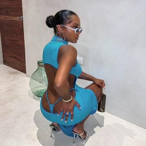 BKLD Sleeveless Women Turtleneck Blue Maxi Long Party Night Club Dress Side High Split Sexy Cut Out Backless Tight Bodycon Dress