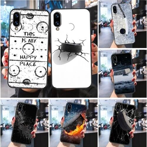 Ice Hockey Rink Phone case For Huawei P Mate P10 P20 P30 P40 10 20 Smart Z Pro Lite 2019 Frosted black 3D shell tpu back fashion