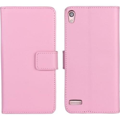 OEEKOI Genuine Leather Wallet Stand Cover Case For Huawei Ascend P6 with Card Holder Phone Case