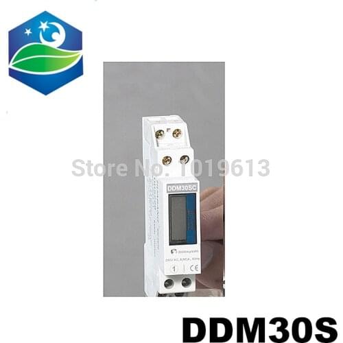 DDM30SC-1P single phase Din rail Kwh watt-hour meter LCD monitor meter 5(32)A