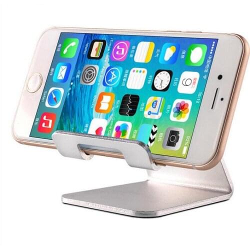 Silver Aluminium Alloy Phone Holder Charging Station For iPhone 7 6 5 Charger Desktop For Samsung Huawei Mate 9 P10 Accessories