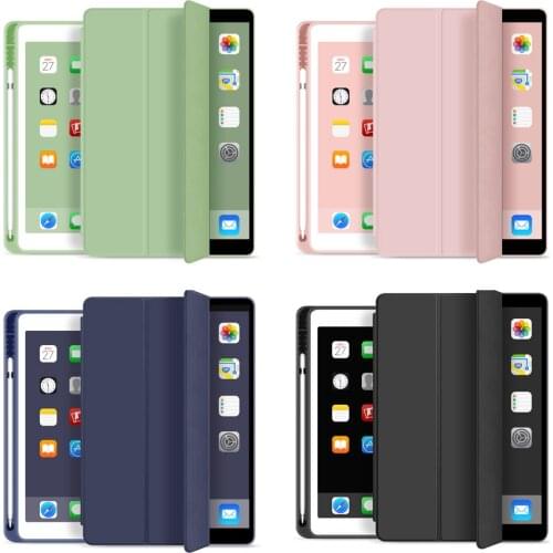 For New iPad Air 3 10.5 inch Case With Pencil Holder , ZVRUA Slim Tri-fold PU Leather Smart Cover have wake up sleep