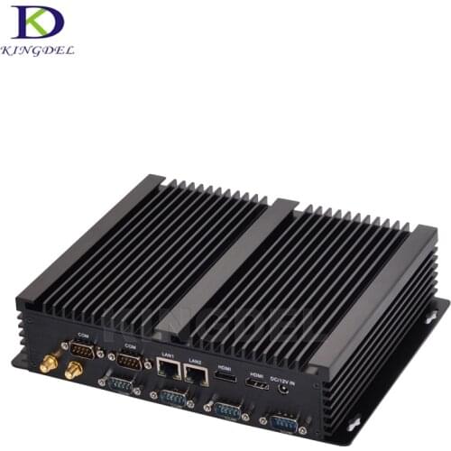 Hot selling Fanless Industrial Mini PC Win 10 Core i5 4200U 6*RS232 Slim Computer Dual LAN HDMI TV Box Intel HD Graphics 4400