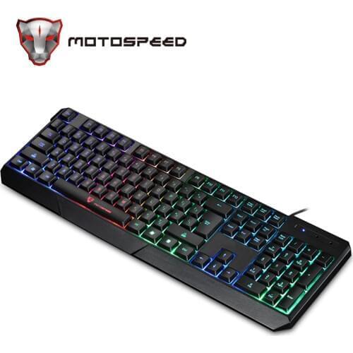 Original MotoSpeed K70L 7-Color Backlight Computer Gaming Keyboard USB Powered for Sticker Desktop Laptop