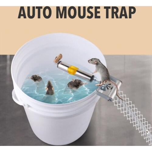 Upgraded Rolling Mouse Trap Stainless Steel Auto Pest Mice Control Killer Rat Catcher for Outdoors Indoors