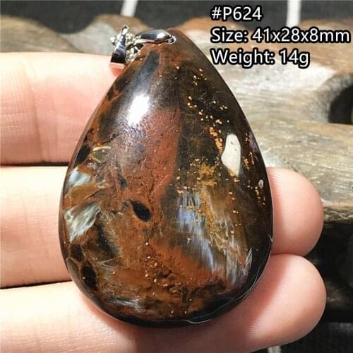 Top Natural Pietersite Stone Pendant Jewelry for Women Men 41x28x8mm Beads Healing Crystal Silver Namibia Energy Gemstone AAAAA