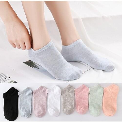 2021 2Pcs Fashion Women Invisible Short Socks Girls Soft Cotton Casual Shallow Socks Female Mouth Ankle Slippers Summer Gift