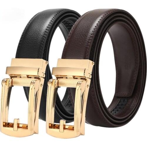New Mens Business Alloy Automatic Buckle Unique Men Plaque Belt Buckles 3.1cm Ratchet Men Accessories Designer Belt