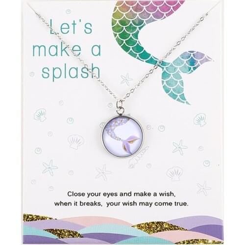 Mermaid Unicorn Pendants Necklaces Bees Honeybee Flamingos Pineapple Women Men Girl Unisex Fashion Jewelry Party Birthday Gift