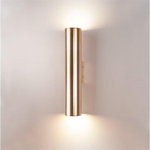 Simple Modern Gold Long Pipe Wall Lamps Led Bedroom Industrial Dining Room Aisle Living Room Sconces Wall Lights Deco Lighting