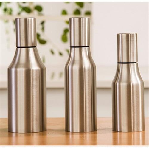 Realand Premium 500/750/1000ml Stainless Steel Vinegar Oil Olive Dispenser Bottle Pot Leakproof Kitchen Healthy Gravy Bo JU31807