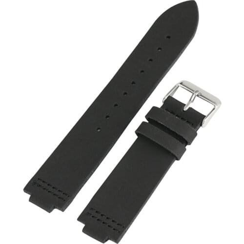 Retro Brown black Genuine Leather Band Strap for Wood Wrist Watches 12MM Connection Lug Watchbands Accessories Replacement