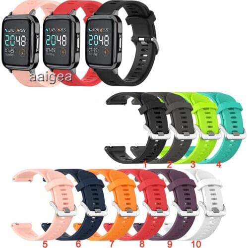 20mm Silicone Watch Band Classic Metal buckle Strap for Haylou LS02 for Huami Garmin Samsung Ticwatch Replacement strap