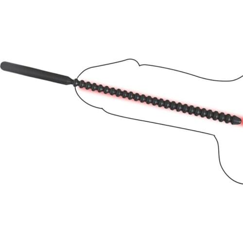 Silicone Spiral Penis Plug Sounding Rod Sex Toys For Men Masturbators Soft Long Dilator Penis Urethral Plug Male Chastity Device