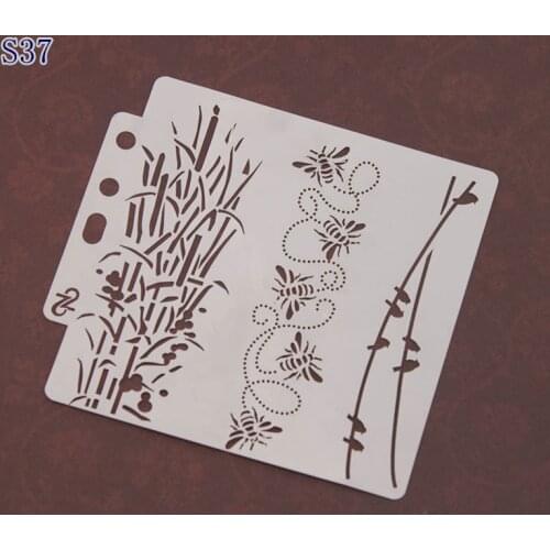 Bee Layering Stencils graffiti hand copied board hollowed out photo album graphic spray painting tool