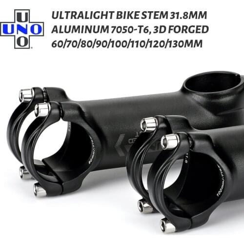 UNO Ultralight Bike Stem 7 Degree 31.8mm Kalloy King Stems AL7050 60 70 80 90 100 110 120 130mm MTB Road Bicycle Handlebar Stem