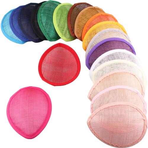 5.2"(13CM) Teardrop Fascinator Base Sinamay Hat Fascinator Headwear Craft Millinery Wedding DIY Hair Accessories 1Pieces/Lot