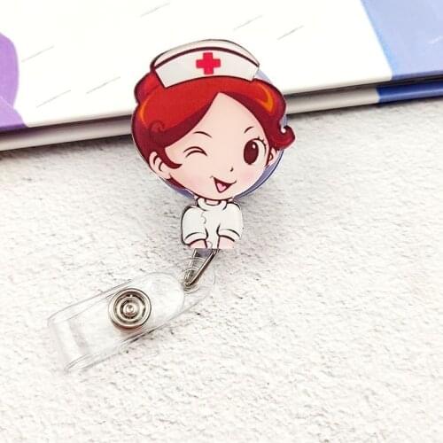 Retractable ID Credit Card Badge Reel Student Nurse Worker Exhibition ID Name Card Badge Holder Office School Stationery