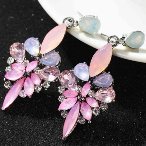 YaYi Jewelry Fashion Multi Glass Crystal Rhinestone Dangle Women Ancient Gold Color Wear Ear Band Long Tassel Earrings