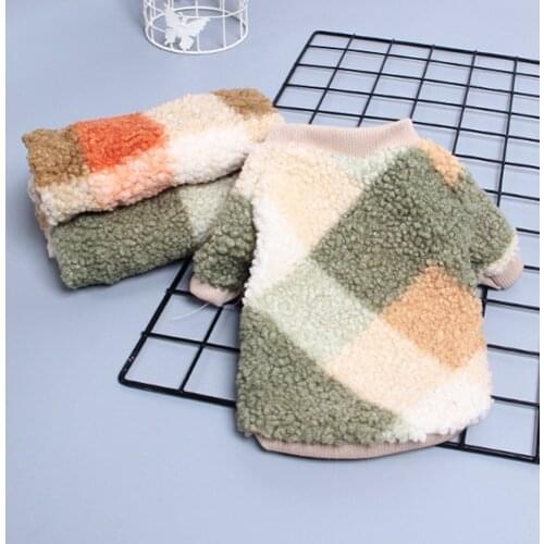 Winter Warm Pet Clothes Fleece Round Neck Dog Sweaters Pullover Comfortable Costume Sweatshirt For Small Dog Pet Clothing