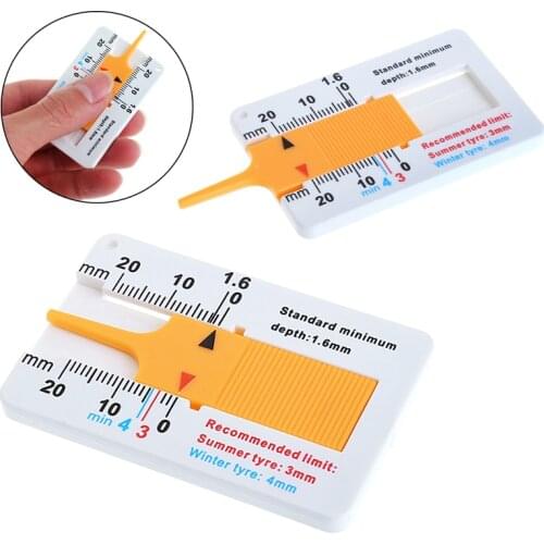 1Pc New Tyre Tread Depth Gauge Car Motorcycle Trailer Van Wheel Measure Tool