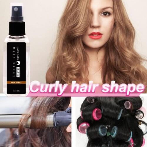 1PC Transparent Lazy Hair Styling Spray Curly Hair Styling Agent Long Lasting Quick Powerful Fixer Disposable Style Spray TSLM1