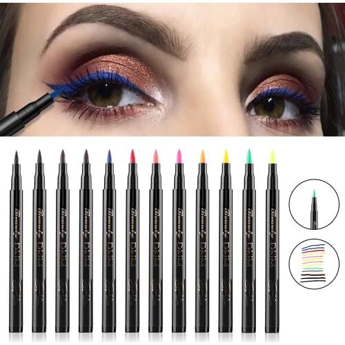 1PC Waterproof Matte Liquid Eyeliner Eyeshadow Long Lasting Multi-Colored Pigment Cosmetic Eye Shadow Liner Makeup Accessories