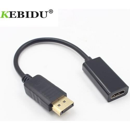 1080P HDTV Adapte HDMI-compatible Cable Adapter Converterr Display Port to HDMI-compatible Male to Female for HDTV Projector
