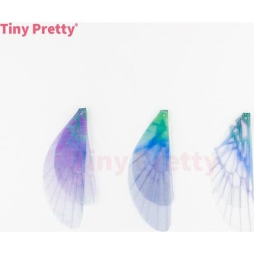 20pcs 98mm Organza Dragonfly Wings Handmade Silk Dragonfly Wings Craft Fairy Wings for DIY Jewelry Making, Dangle Earrings