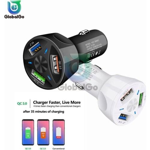 3 USB 2.1A Q3 Quick Car Charger For Mobile Phone Universal Dual Usb Adapter For Phone Mini Adapter