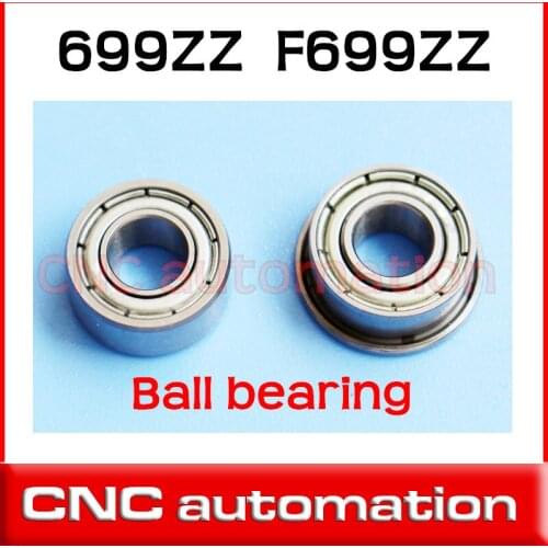 5pcs 699 S699ZZ S699-2Z 9*20*6mm Miniature stainless steel deep groove Radial ball bearing F699ZZ flange flanged