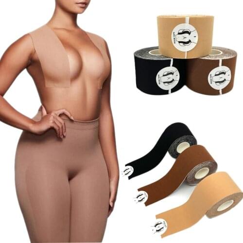 Bh Adhesive Breast Lift Tape Women Silicone Sticky Bra Strapless Push Up Body Invisible Bra Sexy Nipple Cover Boob Tape Bralette