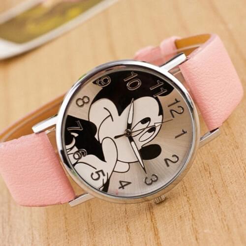 Reloj mujer Fashion watch Cute cartoon women quartz wristwatch children leather watches Unisex Clock Gift zegarki meskie